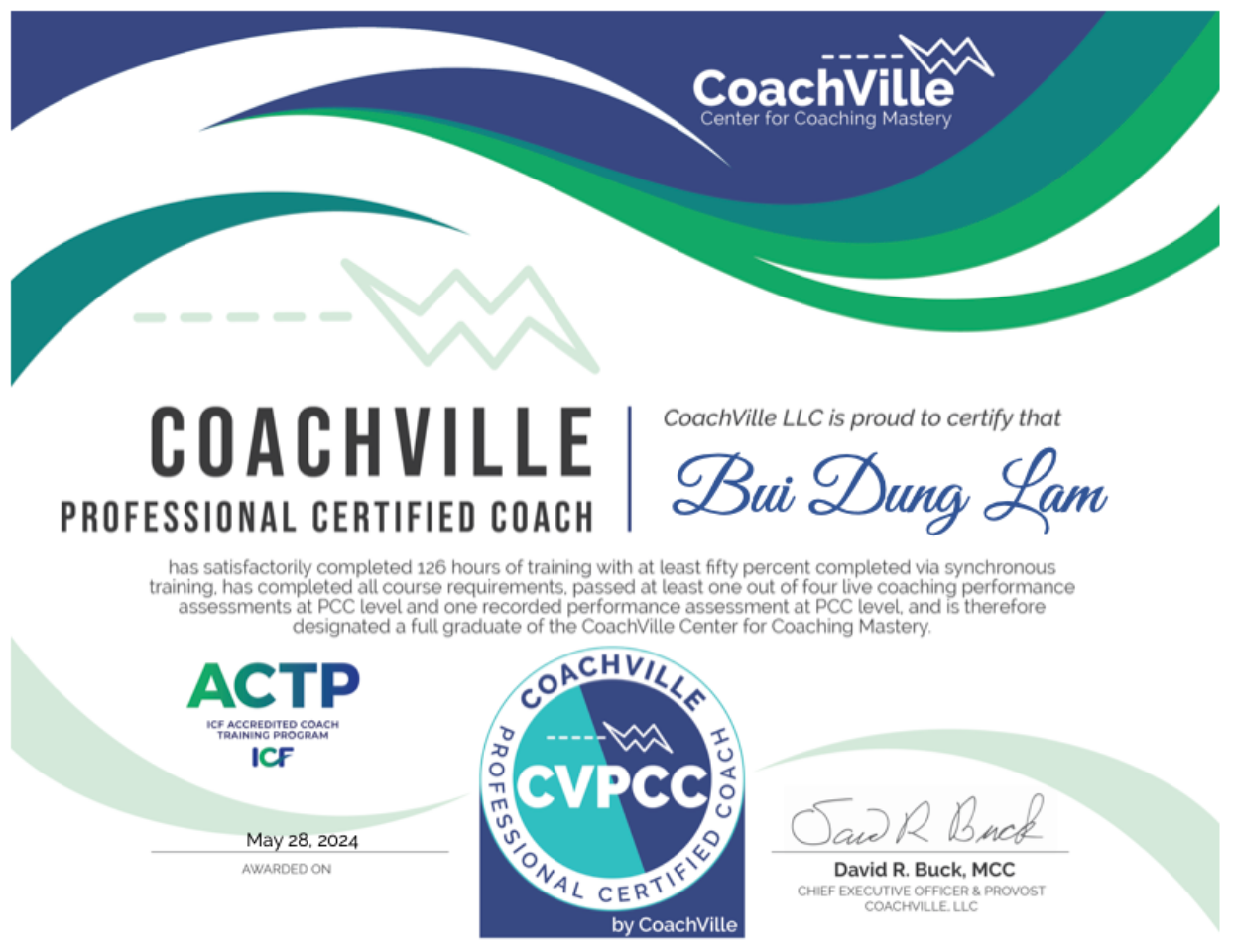 Chứng nhận CoachVille Professional Certified Coach